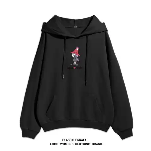 纯棉连帽卫衣女新款2020春季装超火cec潮ins宽松大码上衣外套薄款