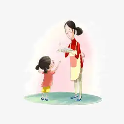 妈妈女儿微信头像卡通母