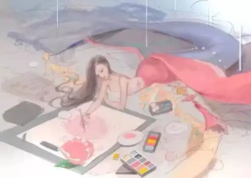 绘画欣赏一位来自韩国的自由插画师的人物绘画,超美
