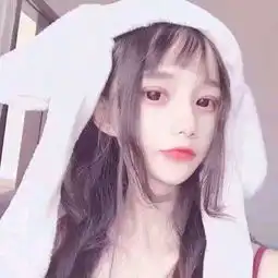 网红长发女生头像