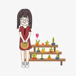 手绘女生枣红色连衣裙服装搭配图片素材其他格式下载动漫人物大全