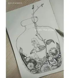 黑白卡通头像手绘头像图