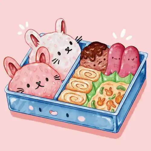 可爱便当头像背景图