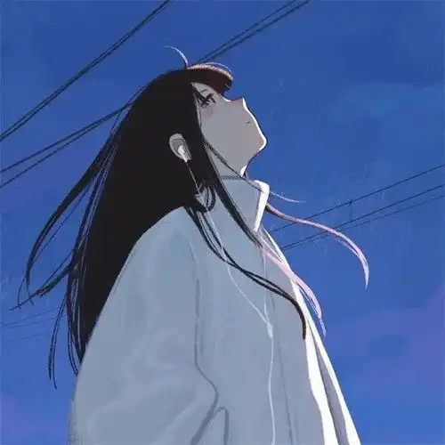 女生头像蓝色系动漫情侣