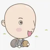 可爱小和尚敲木鱼头像微信头像图片大全