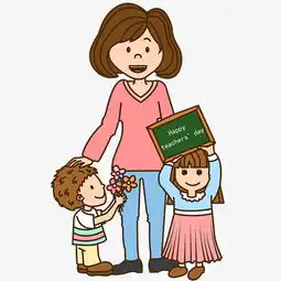 手绘矢量教师节老师与学生图片素材其他格式下载动漫人物大全