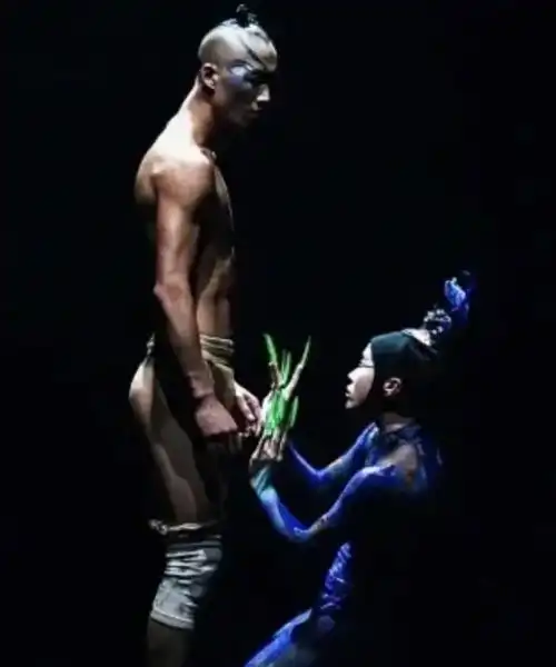 杨丽萍演阴阳双修,女舞者双腿岔开任抚摸,反责网友不懂艺术