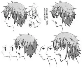 萌系美少年漫画造型05.正侧面脸部的画法二