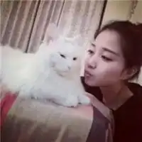 求这张图片的另一张谢了抱着猫咪的女生