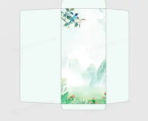 卡通小清新唯美信封信纸模版word模板下载卡通熊猫办公
