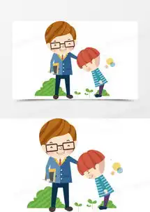 卡通小学生与老师png图片素材免费下载png格式熊猫办公