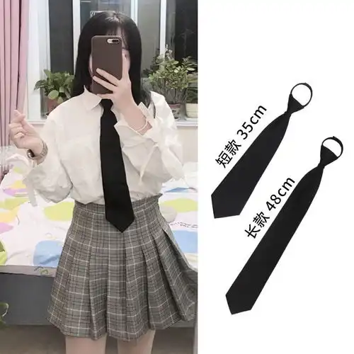 ins韩版学生男女士黑色领带帅气原宿学院风日系制服衬衫配饰领带