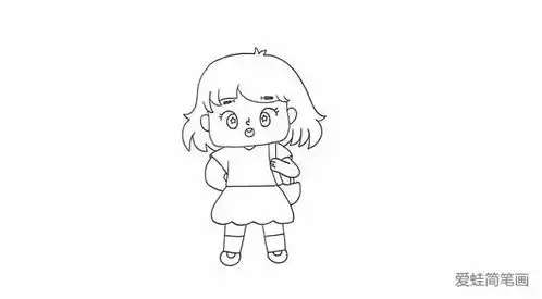 卡通小女孩怎么画简笔画