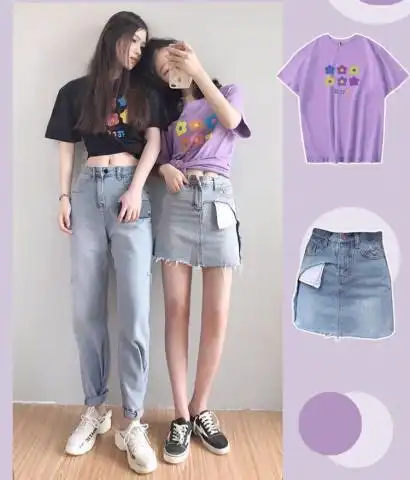 最近老师不管闺蜜装火了学院风十足,00后变校园姐妹花