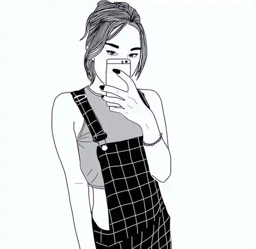 卡通图片可爱头像素描萌