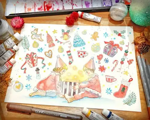 水彩插画丨日式淡雅小清新水彩动漫少女,仙气十足