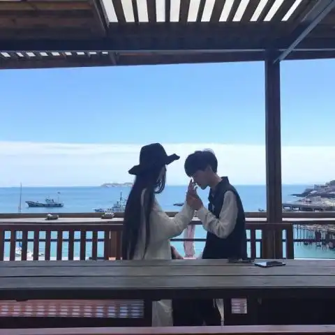 快手情侣头像两人两张一对唯美双人情侣清晰图片