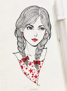青春动人的插画真美简洁风手绘头像值得学习