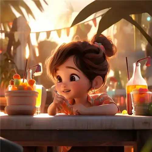 温柔笑脸治愈动漫小女孩头像图片,充满着善良和纯真