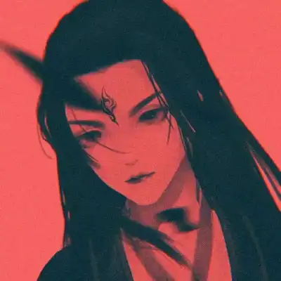 红色系动漫头像古风男孤独古风头像男妖孽图片