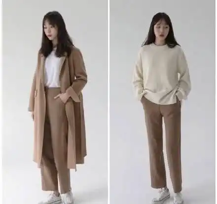 毛衣或者是针织衫,是很不错的选择,也是极简风百搭的单品