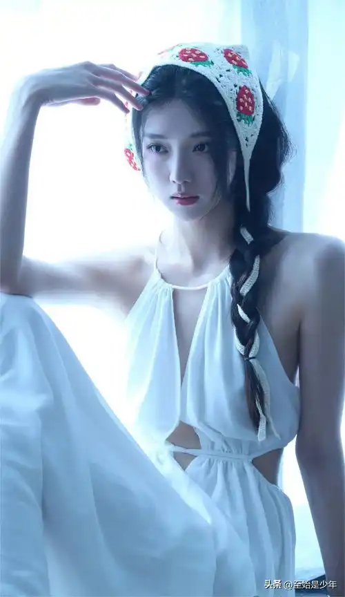 美女壁纸美图056白色系清纯女孩