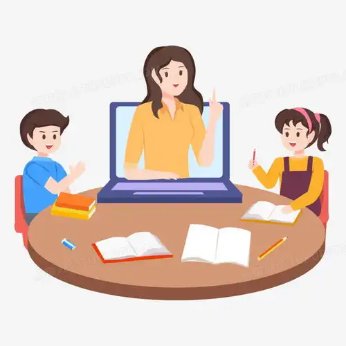 手绘在线课堂上课老师学生讨论问题元素png图片素材免费下载老师png40004000像素熊猫办公