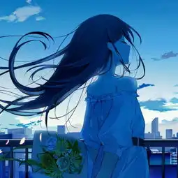 头像动漫清冷女蓝色系