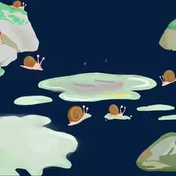 一群在水中嬉戏的可爱蜗牛图片素材其他格式下载动漫人物大全