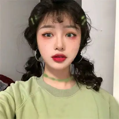 qq头像绿色系女生