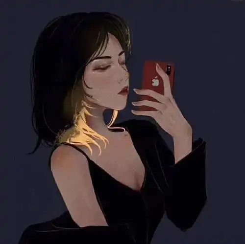 动漫头像黑色系女御姐女