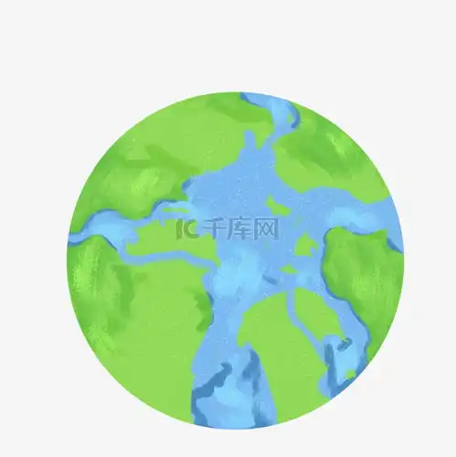 卡通绿色的地球素材图片免费下载千库网
