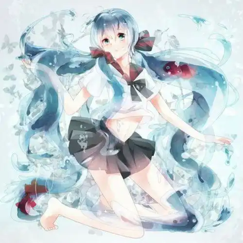 手机屏壁纸蓝色唯美有人最好是二次元的b