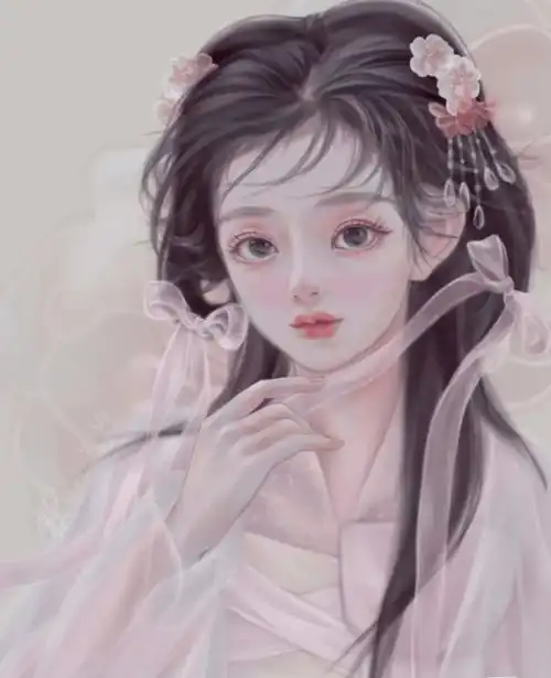 动漫女生头像超绝唯美的粉色系古风头像