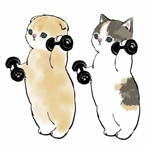 呆萌可爱的猫咪小插画