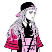 高冷女生头像漫画黑色系