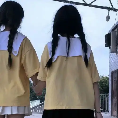 真两人闺蜜头像不露脸头像青春活力