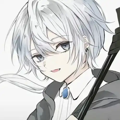 男生动漫头像可爱奶气的白毛控银发白色系动漫正太头像