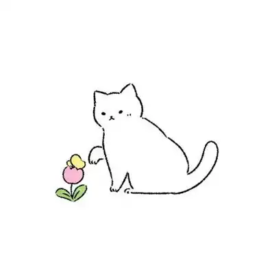 卡通猫头像可爱图片简笔画超萌猫头像