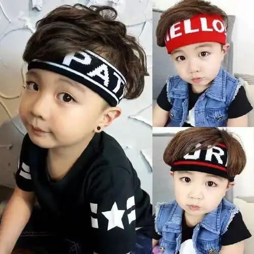 儿童嘻哈街舞发带ins头巾男韩版潮男生头带街头女运动防滑防汗