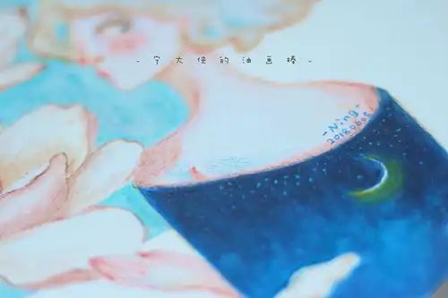 油画棒又开始日更啦少女和画