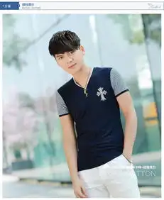 心鸟本色2014夏装新款短袖t恤男韩版潮男v领打底衫半袖体恤男士小衫st7811