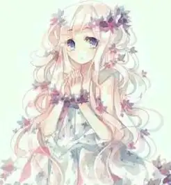 二次元橙色系女生头像画