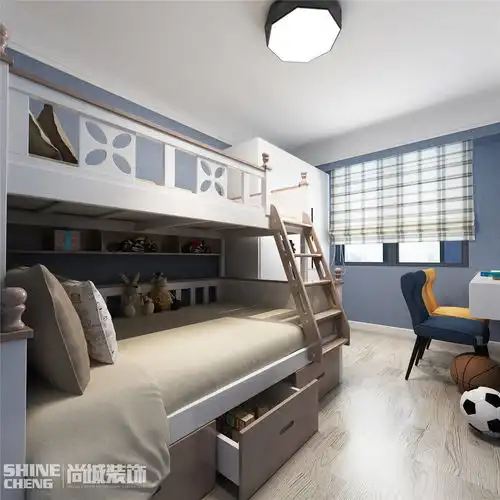 泰安恒基名筑小区现代简约风格三室两厅装修设计效果图案例