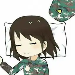 军人军嫂情侣卡通头像一左一右迷彩可爱军人情侣头像一男一女分开