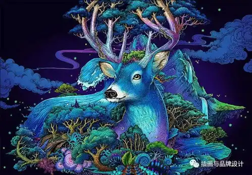 ib插画丨深圳小伙画的炫美插画,唯美华丽的浮世绘风