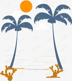 手绘小清新沙滩风景插画图案素材图片免费下载高清psd千库网图片编号10892102