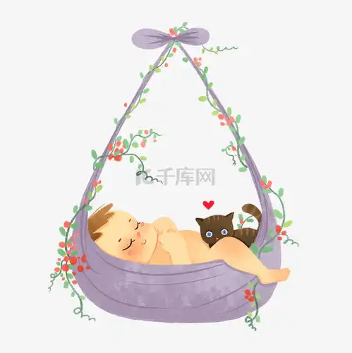 小宝宝在摇篮睡觉素材图片免费下载千库网