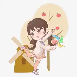 秋季户外玩耍可爱的小女孩插画图片素材其他格式下载动漫人物大全