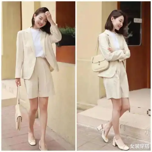 西装白t的高阶穿法来了化解穿搭正式感,减龄又高级